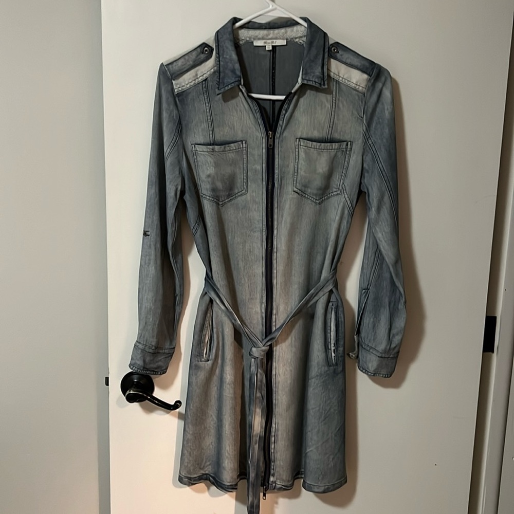 Womens Miss Me Denim Long Sleeve Dress Size Small